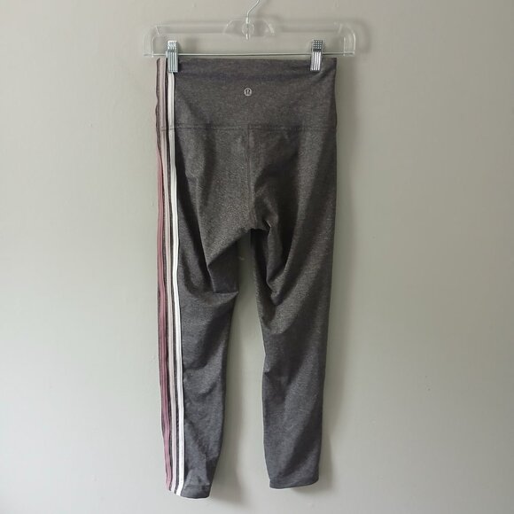 LuluLemon Women's Size 6 Take Hike Leggings Heathered Gray Stretch‎ High Waist - Picture 6 of 11